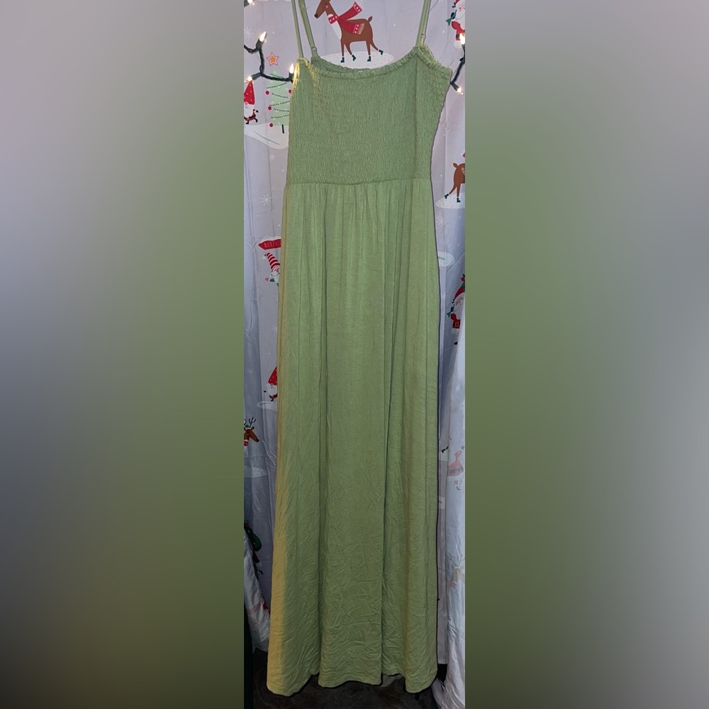 Womens new large Elegant Green Maxi Dress